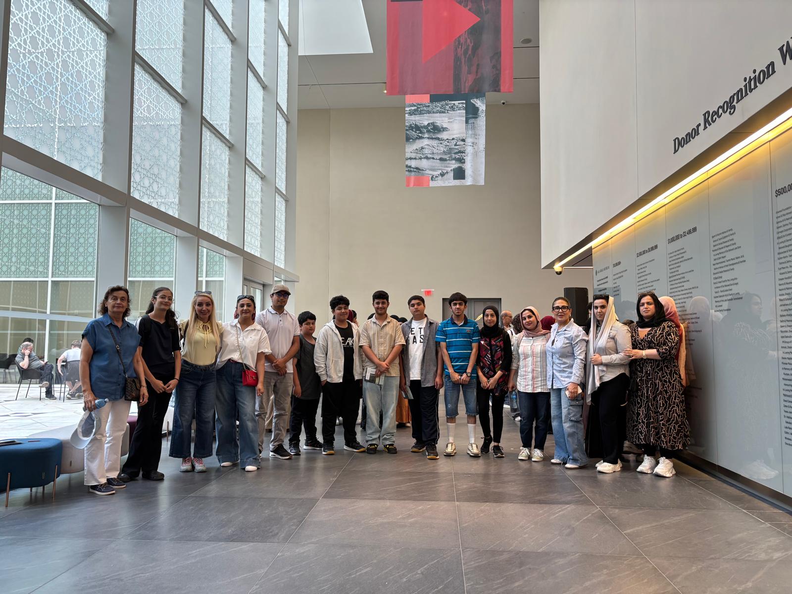 Youth and families participating in a museum visit